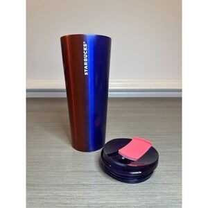 Starbucks 16oz Stainless Steel Tumbler Red and Blue Vacuum Insulated Grande